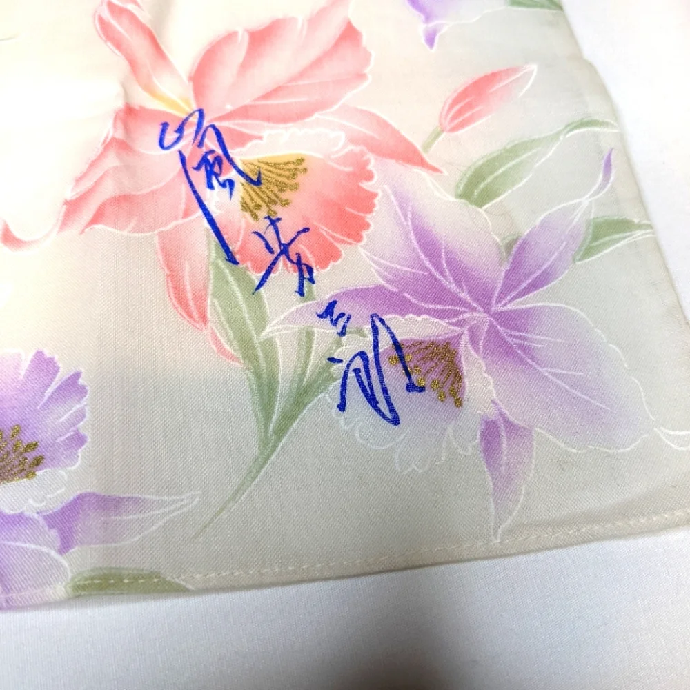 NWOT Vintage Japanese Flower Handkerchief